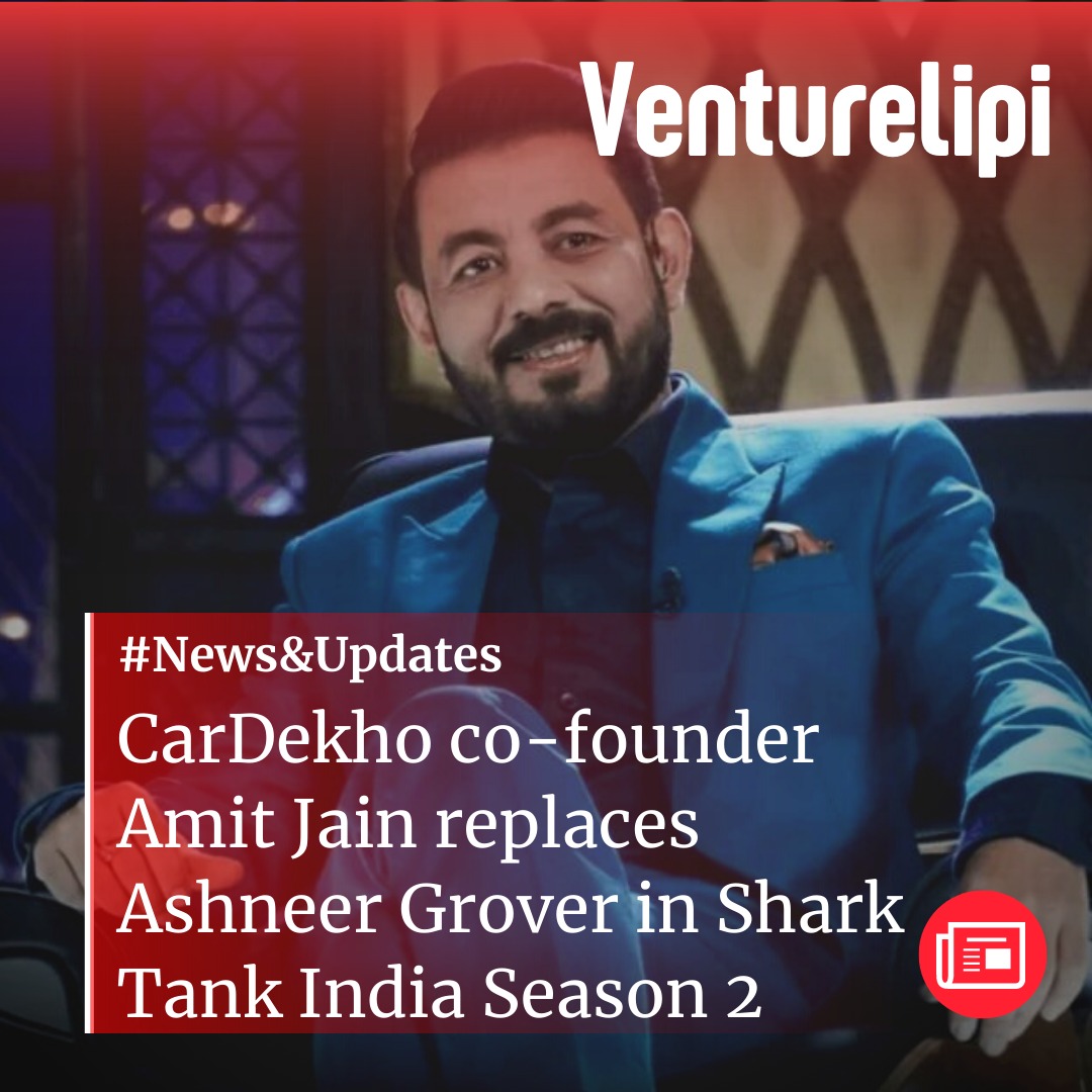 VentureLipi's tweet photo. #EcosystemUpdates: CarDekho co-founder Amit Jain replaces Ashneer Grover in Shark Tank India Season 2

#Venturelipi #VLUpdates #VenturelipiLocal #SharkTank #India #CarDekho #AmitJain #AshneerGrover #SharkTankIndia https://t.co/EjtS6sroVB