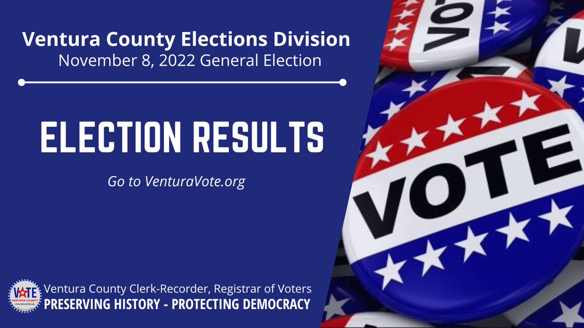 VCClerkRecorder's tweet photo. To see a schedule of the night's events and get the Election Night Results go to https://t.co/GMRvMKgB2s . #VenturaCountyVotes #VCElections https://t.co/2bbSQlaS3c