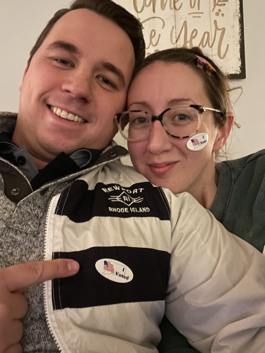 nathan_hardt's tweet photo. ☑️ We Voted! 
📈 Overheard Putnam CT has had about 75% turnout. 
➡️ That means 1 in 4 Putnam residents still have a chance to participate in democracy! 
🕕 Still two hours before CT polls close. https://t.co/oNIpw6b9hr