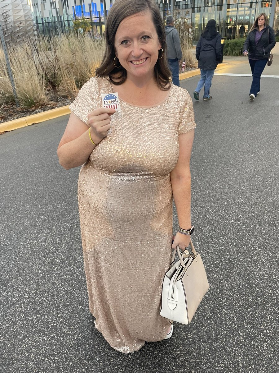 Tomahawk Elementary Olathe (@olathetomahawk) on Twitter photo 🗳️When you are a teacher there are endless stories about life outside of school on spirit days. <a href="/MrsPenner/">Rhianna Penner</a> rocked her formal wear spirit day dress to vote tonight! #bestdressed #opsfortheirfuture 🗳️When you are a teacher there are endless stories about life outside of school on spirit days. <a href="/MrsPenner/">Rhianna Penner</a> rocked her formal wear spirit day dress to vote tonight! #bestdressed #opsfortheirfuture