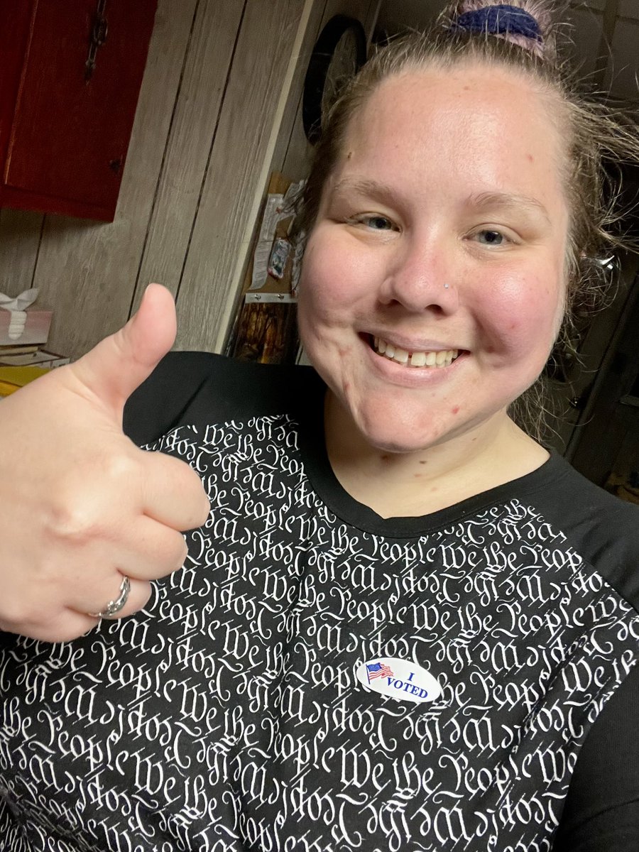 RuneMarauder's tweet photo. Just got home from voting! I was # 294 in my township (just 1 precinct), which is honestly amazing! But kind of not surprising with Michigan Prop 3 on abortion on the ballot. Go vote if you haven’t yet!
#GoVoteMI https://t.co/hRPlNTdXu6