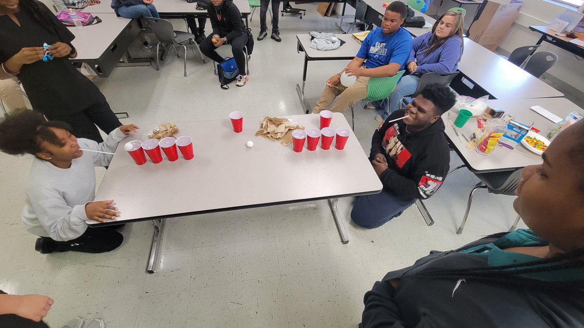 HealthCare2B's tweet photo. Day two of HOSA week. Dress like a healthcare professional and play minute to win it games. We also took some time to work on our competition projects for the upcoming state leadership conference. https://t.co/75FVH2ojTb