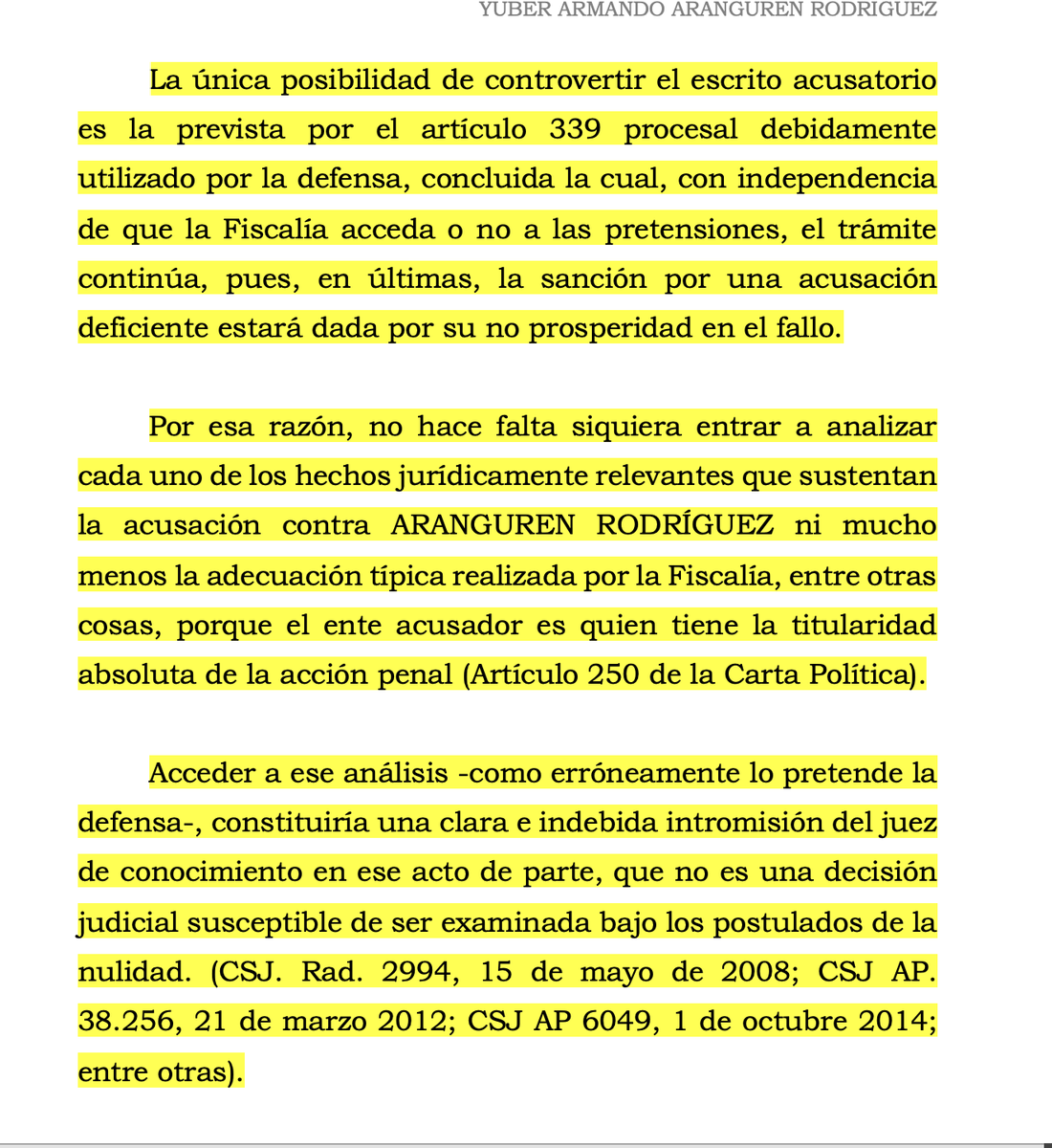 alfesac's tweet photo. "la sanción por una acusación deficiente estará dada por su no prosperidad en el fallo" Sala Juzgamiento CSJ sobre nulidad por hechos jurídicamente relevantes. Igual con relacionar evidencia en ese mismo escrito. https://t.co/pvyjiZO9Bn
