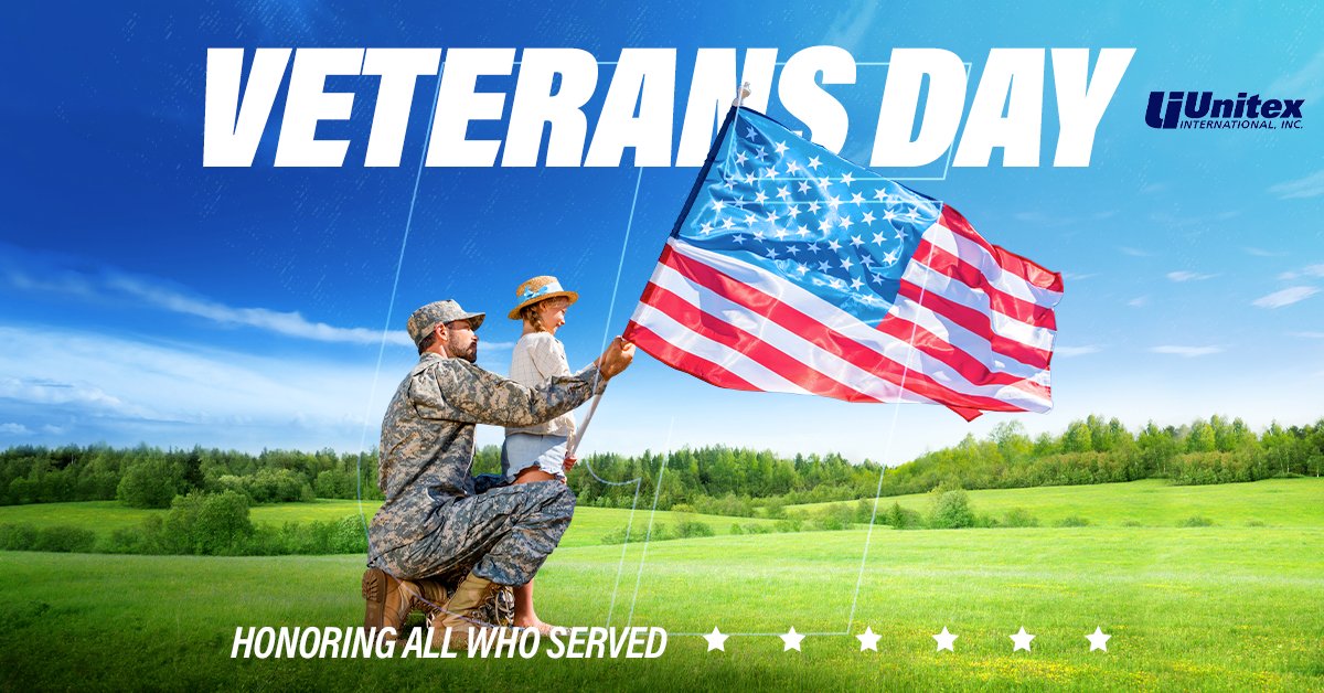 Eternally grateful for your sacrifice. Happy #VeteransDay from Unitex International! 🇺🇸