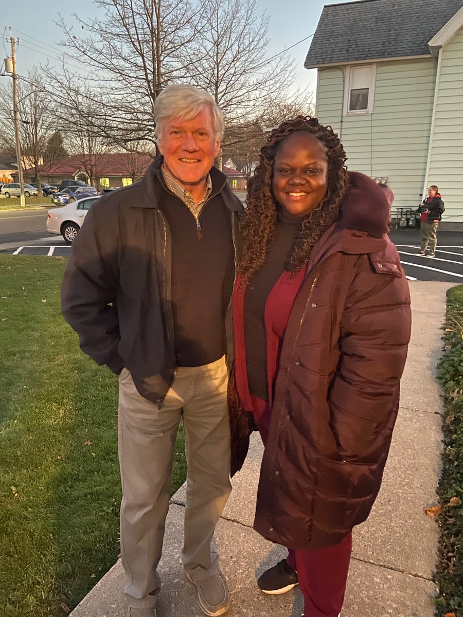 CrownCityDems's tweet photo. NY Senate Candidate Lea Webb and Cortland County Democratic Committee Chair Tim Perfetti get out the vote at St. Anthony's Election Day Spaghetti Dinner in Cortland, NY. 
@leawebbforny @TimPerfetti https://t.co/Imu7vBRdqX
