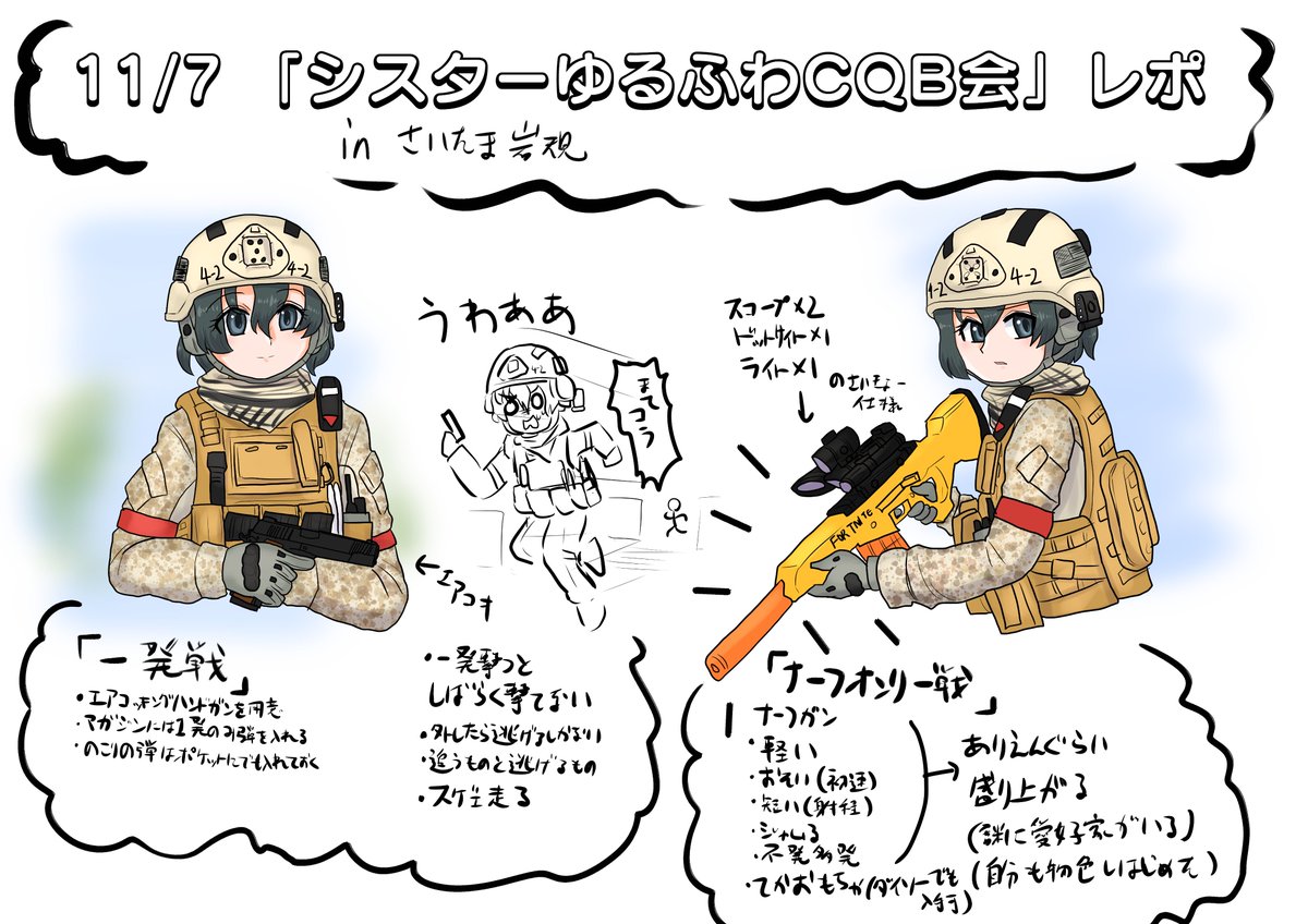 サバゲレポ4

今回はスタッフさんが企画したバラエティ企画のオープン貸し切りに参加したのでちょっとだけ紹介

企画→@yumetosvg
フィールド→@SISTER3333333 