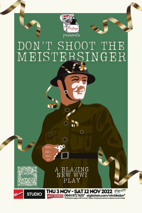 Congratulations to all in this funny, clever and moving new play ‘Don’t Shoot The Meistersinger’ by <a href="/GrahamWarrener/">Graham Warrener</a> at The Studio <a href="/NewWimbStudio/">Studio at New Wimbledon Theatre</a> Beautifully performed. <a href="/ProfugoArts/">ProfugoArts</a> 
You must go and see it atgtix.co/3EVtDgS