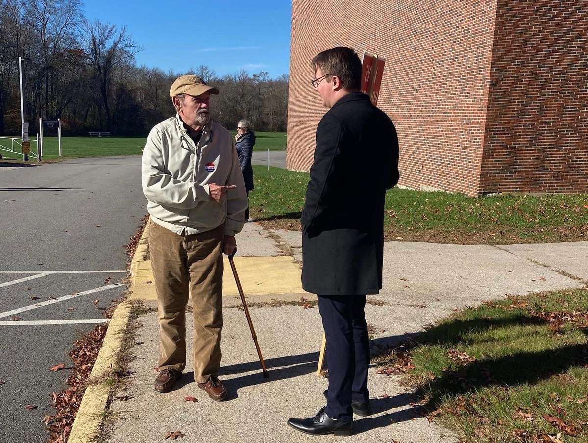 EvanForRep's tweet photo. Spent the day visiting polling places and speaking with voters around the district. https://t.co/SjjkKg6NNo