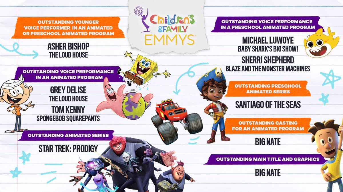 a BIG congrats to our cast and crews for their Children’s & Family Emmy nominations! 🧡