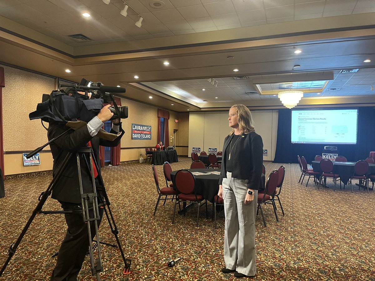 dinah_sykes's tweet photo. Excited to be at the Ramada in Topeka tonight to cheer on @LauraKellyKS and @LtGovToland’s re-election. Kansas will be well-served with 4 more years of their leadership! #YesWeKansas #ksleg https://t.co/14A5ekyBBn