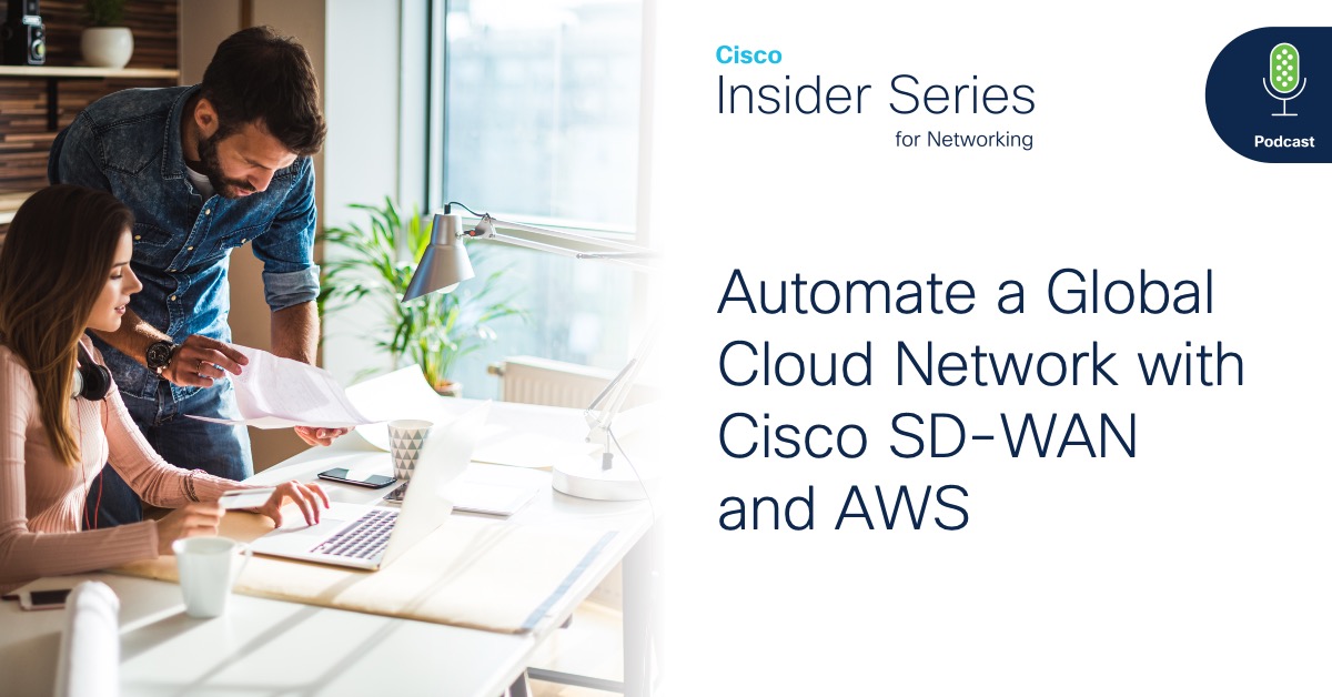 CiscoNetworking's tweet image. Listen to the newest episode of the Insider Series for Networking podcast to learn how to automate a global network and extend Cisco SD-WAN fabric to AWS cloud. cs.co/6013MvbNb

#CiscoNetworking #InsiderSeriesPodcast #CiscoSDWAN #AWSCloudWAN