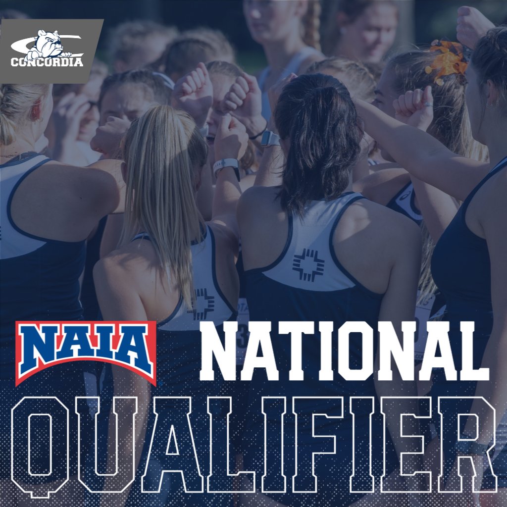 cunebulldogs's tweet photo. Book those tickets to Tallahassee! 🌴

Concordia Women's Cross Country has qualified as a team with an at-large berth to the NAIA National Championships! 🙌

National Qualifiers: https://t.co/Dw6opoPKwe https://t.co/Jan8U2lrxn
