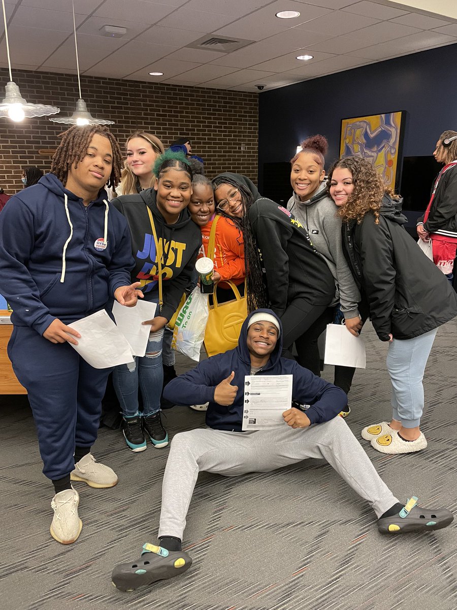 DavidLagrand's tweet photo. SO MUCH enthusiasm for voting and democracy at GVSU and in Allendale tonight! That’s the #LakerEffect If you’re in line by 8pm, stay in line. Make your vote count https://t.co/6sGprQUd6q