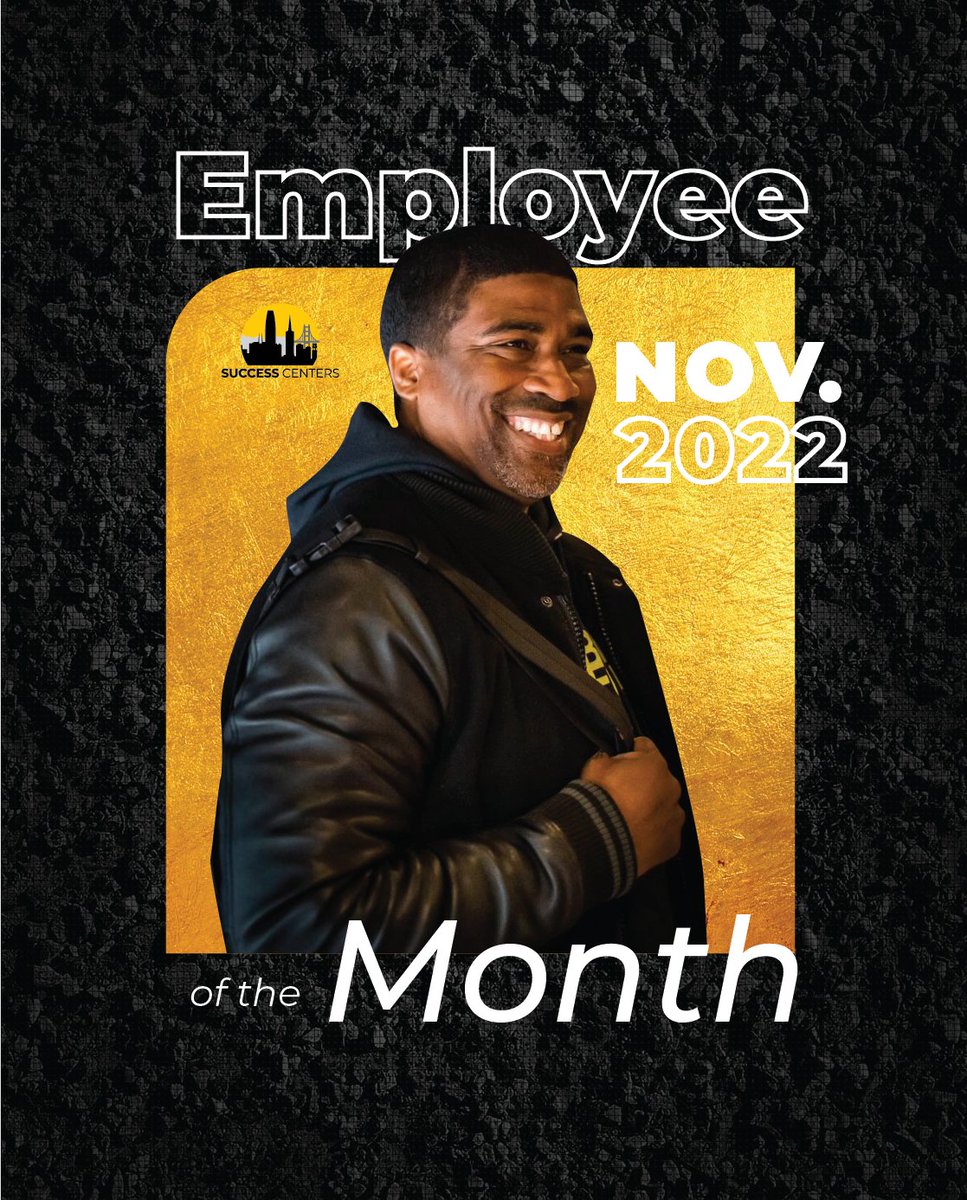 Congratulations to Terrell Henderson for earning Employee of the Month for November 2022!! Terrell is the Director of Leadership and Community Development at Success Centers.