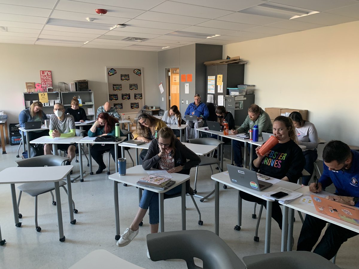 TedHiff's tweet image. Supporting the @WebsterGrovesSD secondary teachers in their work to unwrap/unpack Priority Standards. This is how we personalize student engagement! @StLouisRPDC @EducPlus @skulpa #CustomizedPD