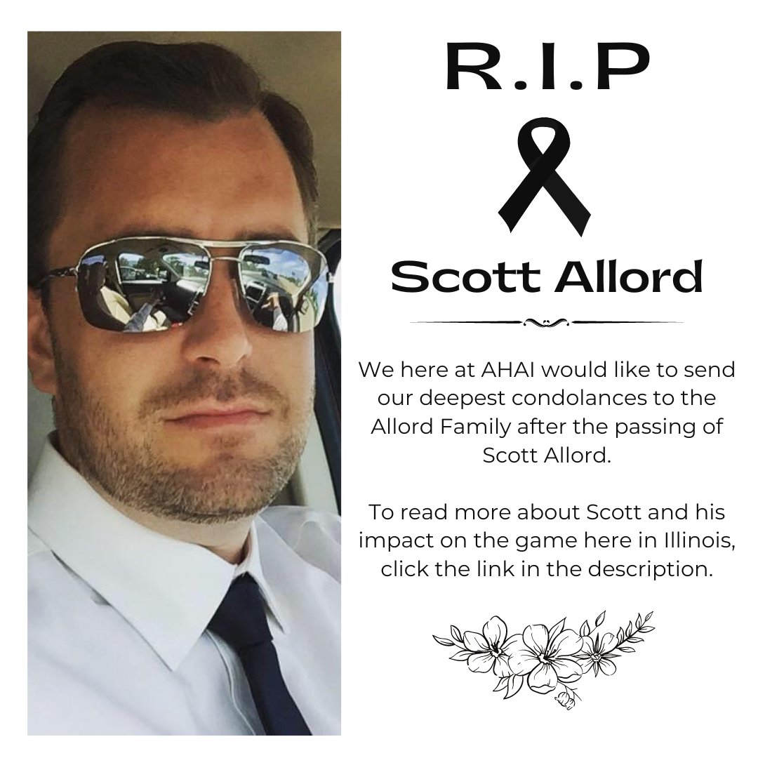 Scott Allord meant a lot to Illinois Hockey. We would like to continue our mourning with a touching piece by Ross Forman about Scott's impact on so many in the Chicagoland area. To read Ross Formans memior on Scott Allord, please click the link below: ahai.org/news_article/s…