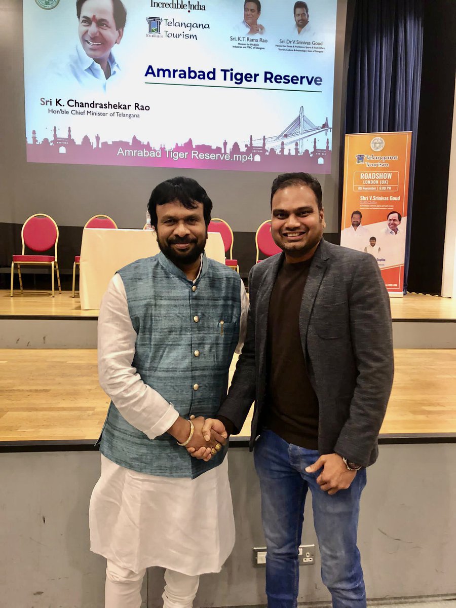 RPR_TRS's tweet photo. Telangana Road Show organised by @tstdcofficial at #CastleGreen Community Centre #London , #UK,
Minister for Telangana Tourism Sri @VSrinivasGoud , Chairman Telangana Tourism Sri @USrinivasGupta Garu as part of promoting Telangana Tourism at #worldtrademarket #London https://t.co/sW7pXtamn2