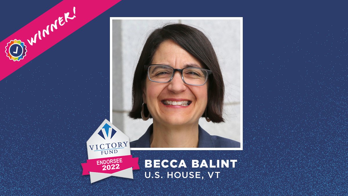 Go, Becca! Today Vermont voters made history and elected the first woman and first out LGBTQ candidate to Congress.

We're proud to be on Team <a href="/BeccaBalintVT/">Becca Balint</a>.