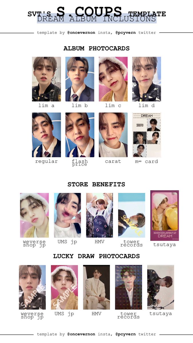 Seventeen Dream Photocard Template Seventeen Dream Photocard Template