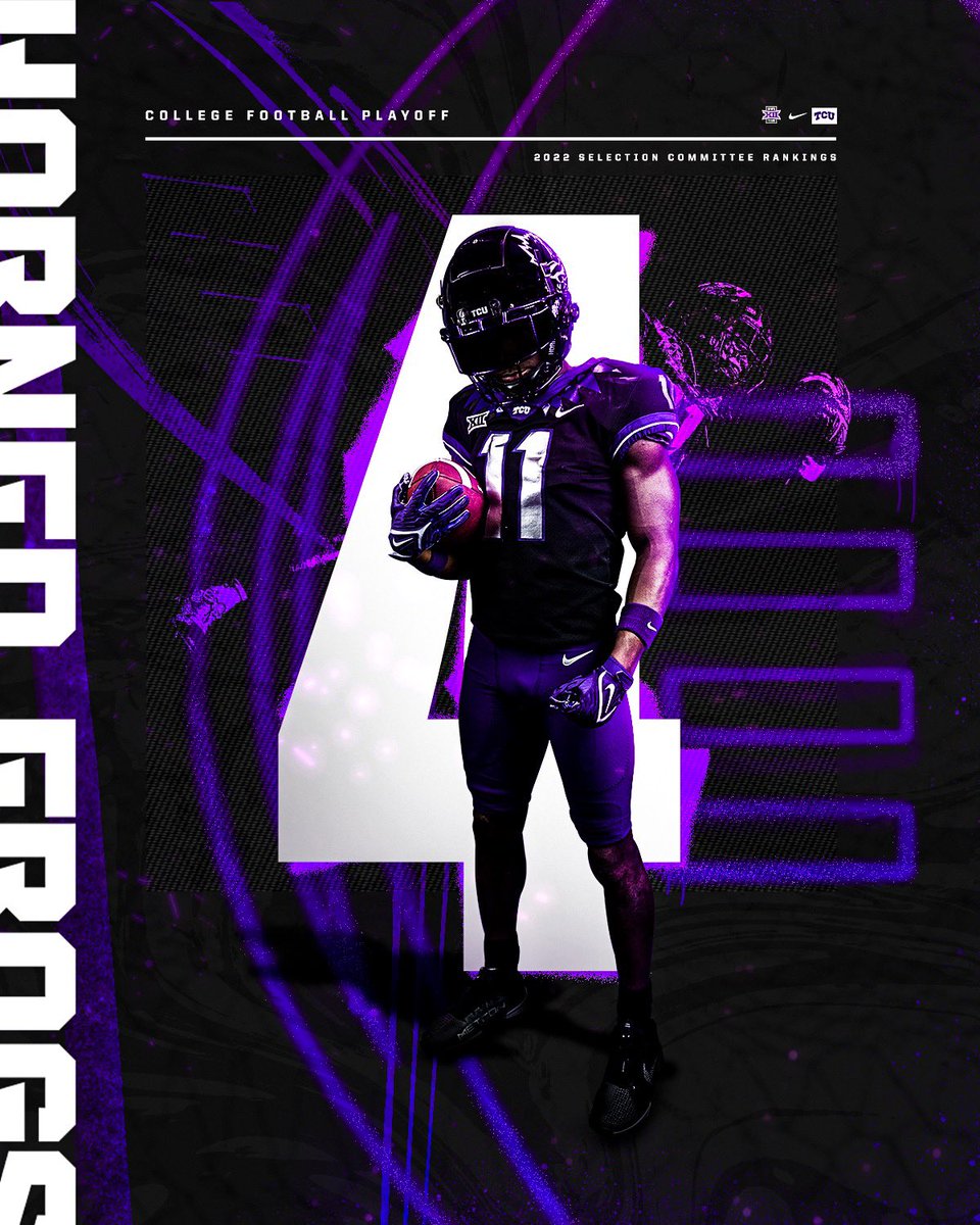 𝐂𝐨𝐥𝐥𝐞𝐠𝐞 𝐅𝐨𝐨𝐭𝐛𝐚𝐥𝐥 𝐏𝐥𝐚𝐲𝐨𝐟𝐟 𝐑𝐚𝐧𝐤𝐢𝐧𝐠 🐸

#GoFrogs #DFWBig12Team