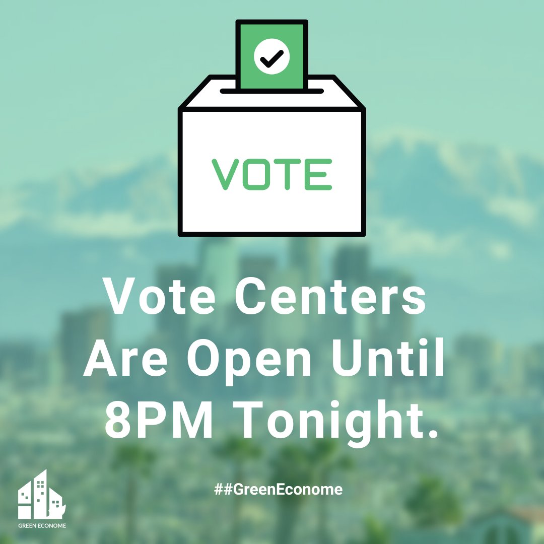 GreenEconoME's tweet photo. It's not too late! If you haven't already, head out now to #vote. #greeneconome #losangeles #climateaction #midtermelection https://t.co/fGE4zNRrhp