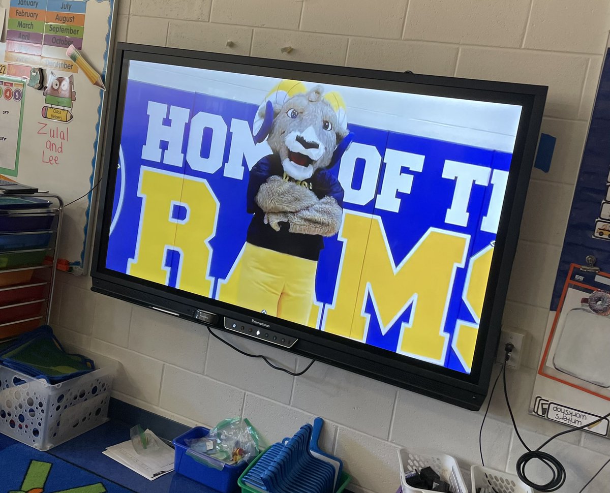 We used our voices today and voted to “Name the Ram”. We tallied up the results-Bam Bam the Ram was the favorite! Go Rams! 💙💛@TisdaleSchool