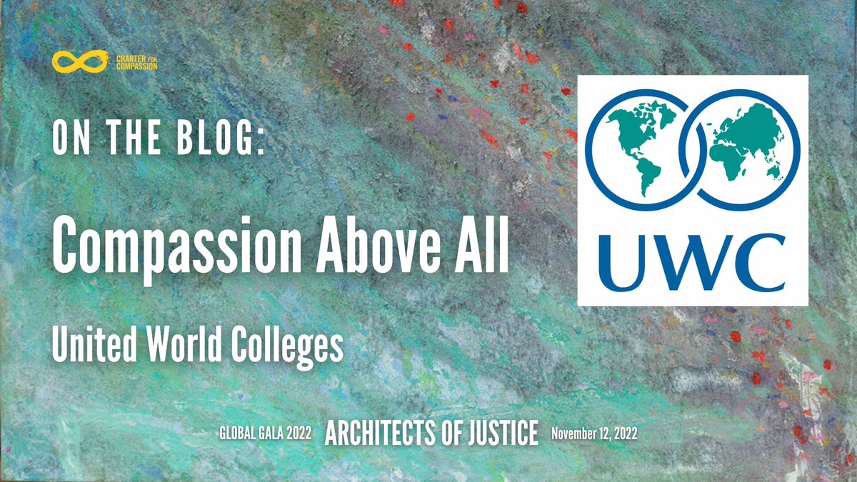 TheCharter's tweet photo. On the #blog: "Above all #Compassion; United World Colleges (@UWCint)" Our last Recip, of the Karen Armstrong Humanitarian Award 2022
https://t.co/aGoHfatb44
Get your tix for our Global Gala this Sat, Nov 12!
βΎ
#education #compassionateleadership #compassionateeducation https://t.co/ljOfYVlqql