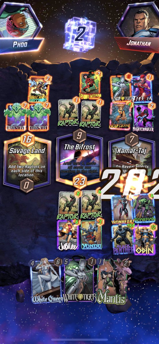 adamarko's tweet photo. @MARVELSNAP @MarvelGames 264 power Black Panther!  😂 https://t.co/I3JLdS76h3