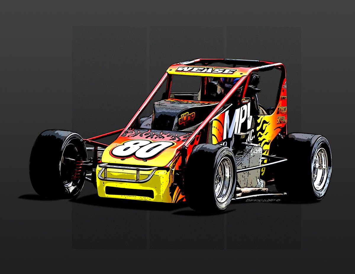 Billy Wease's sharp pavement sprinter art. @johnnybimagery