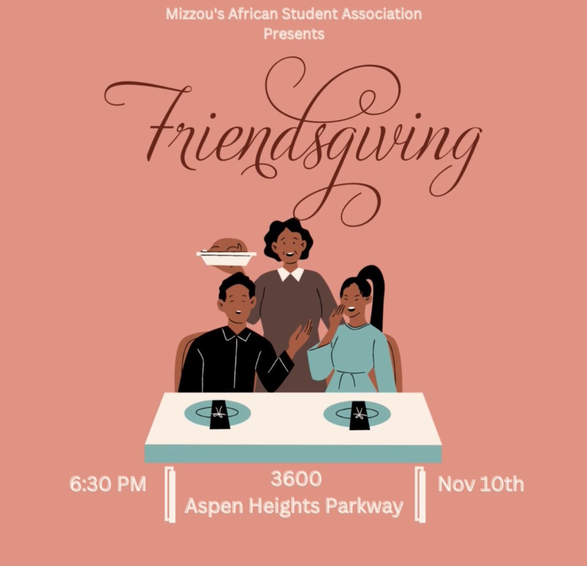 Come out and join us this Thursday for our annual ASA Thanksgiving Potluck! We will be having tons of delicious food as well as fun interactive games! Be sure to DM our page to get the exact house number of the social😊 #MizzouASA