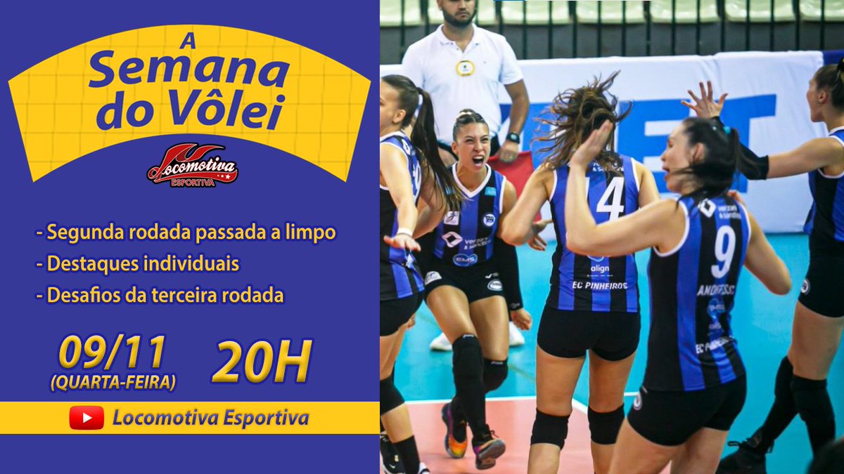 LocomotivaEsp's tweet photo. Nesta quarta-feira tem mais uma live do vôlei feminino, com os destaques individuais e coletivos da segunda rodada da Superliga.

🏐👇🏐👇🏐
https://t.co/BWnmgZ1KdS https://t.co/f0oUHMvPsM