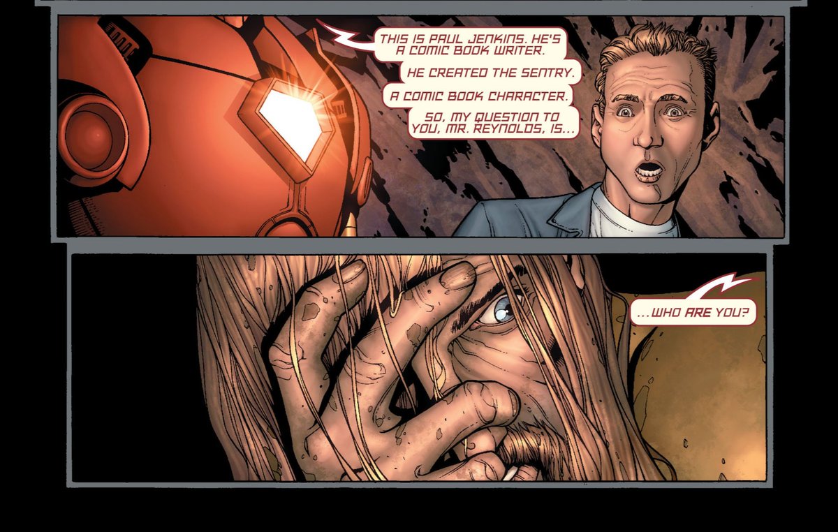 Bishamo87418355's tweet photo. @mypauljenkins In one case, Sentry put all of his memories into your mind so you could write comics based on his memories. The second case, you were young and Stan Lee helped you recreate Sentry by the power of the imagination, literally.

#Sentry #Void #RobertReynolds @Marvel https://t.co/IcQ07qHgiC