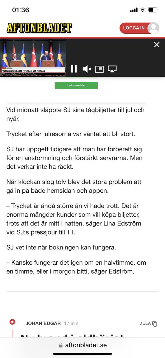 soder_om's tweet image. Jag vill enbart transportera min dotter från fel sida av Sverige rätt sida lagom till nyår…