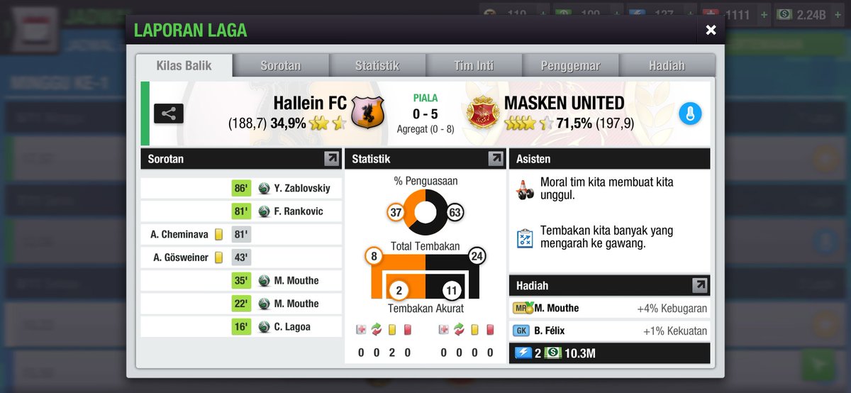 Matchday Results

Senin, 07 Nov 2022
_____
Full time
Hallein FC 0️⃣-3️⃣ MASKEN UNITED

#TopEleven #topelevenindonesia