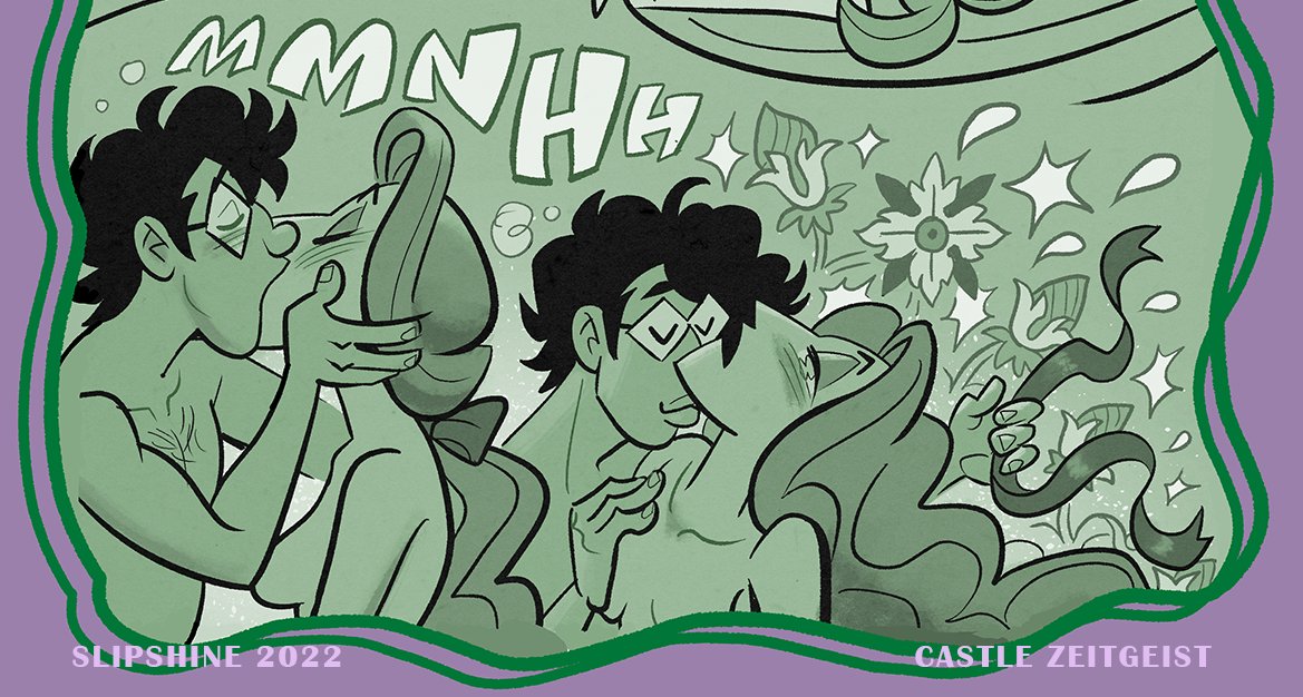 Let her hair down. New CASTLE ZEITGEIST comic page available to read on <a href="/slipshinestudio/">🏳️‍🌈Slipshine🔞🏳️‍🌈</a>
