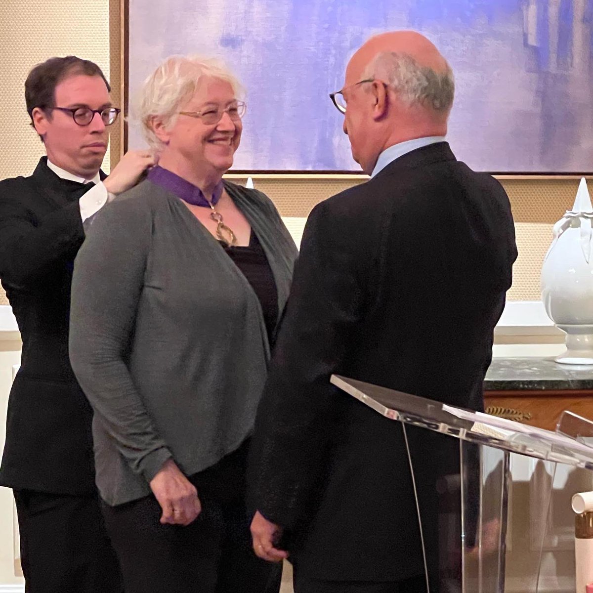 Congratulations to Sister Mary Helen Kashuba and Jayne Abrate who were bestowed the rank of Commandeur by Ambassador Étienne in a ceremony at the Ambassador’s Residence in Washington DC. #asfapalms