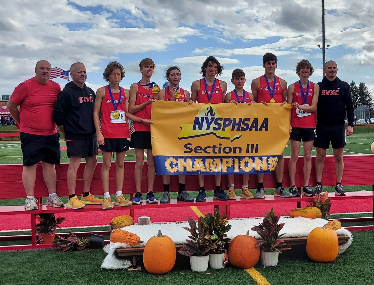 Boys' Cross Country
Section III Class D championship team Sauquoit Valley - with and without championship hats.