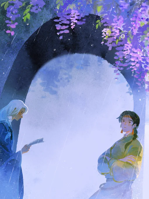 #artistsontwitter in my blue (and viet ocs) period :] 