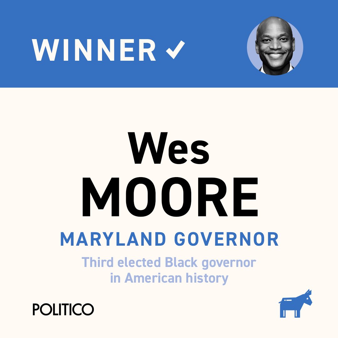 Democrat Wes Moore has won the race for governor in Maryland.