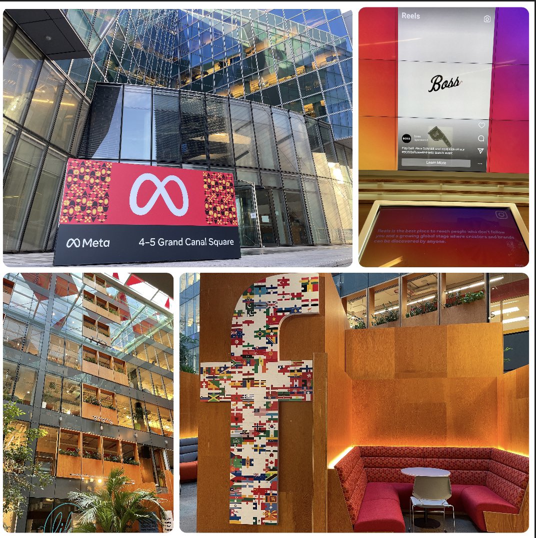 Enjoyed visiting #Meta today in #dublin 🇮🇪 Key take-away: there is free food and drinks everywhere which would be my downfall <a href="/MetaNewsroom/">Meta Newsroom</a>