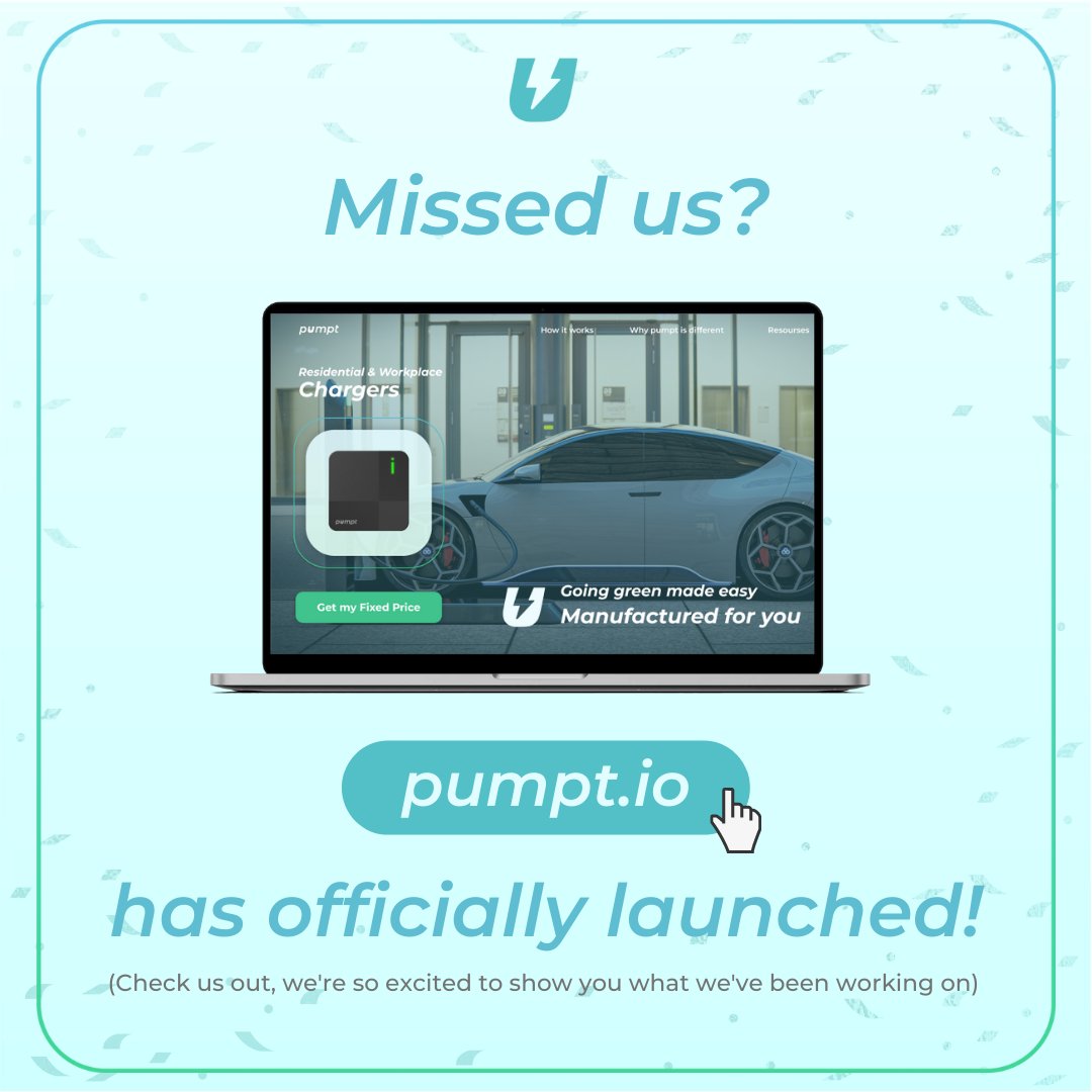getpumpt's tweet photo. Motors ready?

We're pumped to announce that https://t.co/RfMQ6tBoX0 has officially launched!

Check us out, we're so excited to show you what we've been working on. All charged and ready, just for you.

#ukev #evuk #evchargers #getpumptup #pumpt https://t.co/cyNankYkBv