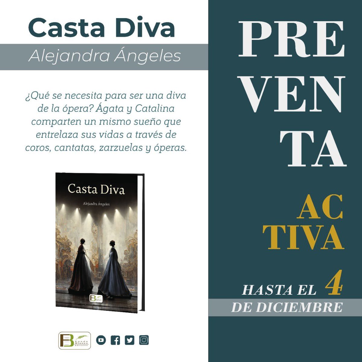 aleangelesd's tweet photo. ¡Con mucha emoción les comparto que mi primera novela verá la luz! Muy agradecida con @EdFondoBlanco y @luis_carabel por creer y darle una oportunidad a mi trabajo. 
Pueden adquirirla en https://t.co/qkz3XAZERe https://t.co/PTFcop0PWx