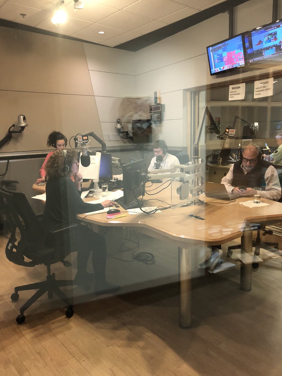 danmauzy's tweet photo. Live coverage underway with @ljmullinsworld @yasminamer @JavierMarin and @richparr79 live in the @WBUR studios. Tune in on 90.9 and get the latest results on https://t.co/W7LDBygZXd https://t.co/N5dxAcbQee