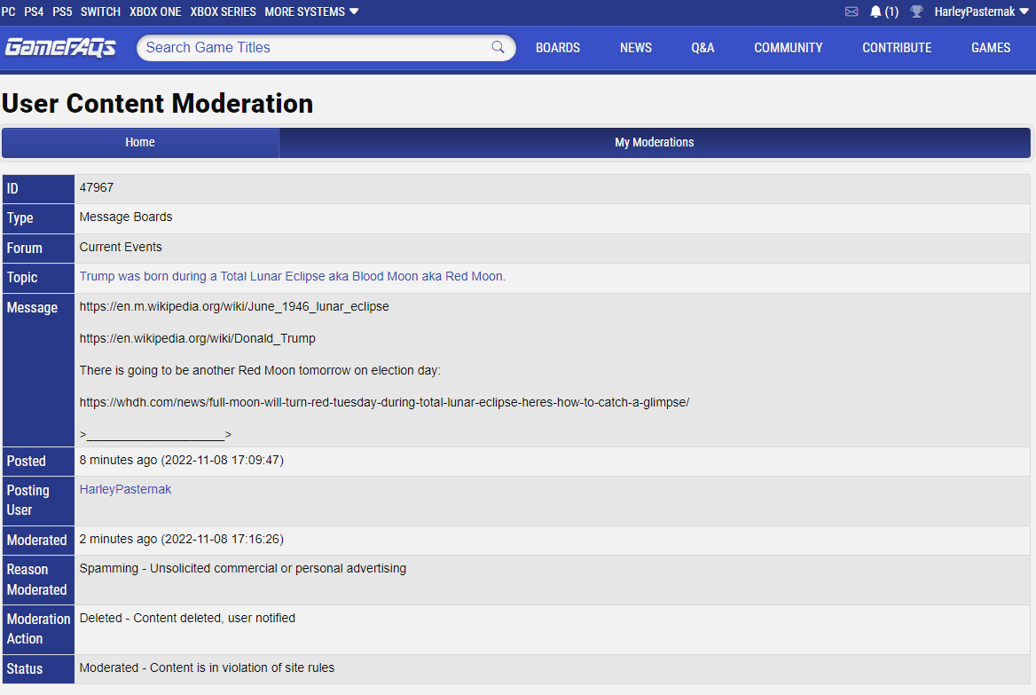 RareSpiderman's tweet photo. @GameFAQs @error1355 @CyricZ42 @getFANDOM #GameFAQs #videogames #RedTide #RedTsunami #BloodMoon #MAGA #RedMoon #CyricZ https://t.co/cCzqiBVDgM