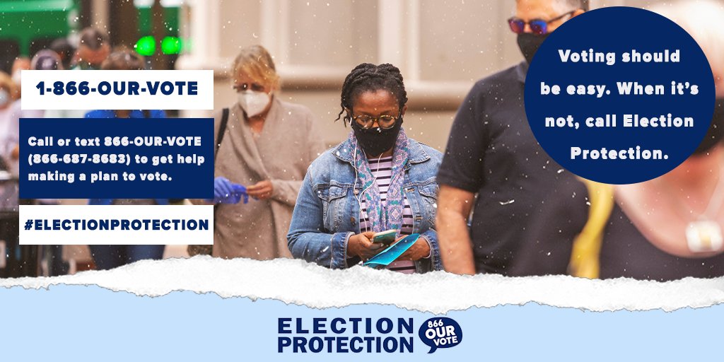NatlVoterRegDay's tweet photo. Are you standing in line at your polling place?

Did the polls close while you were IN that line?

STAY THERE. You still have the right to cast your ballot tonight #ElectionDay https://t.co/iGPDp0jpKy