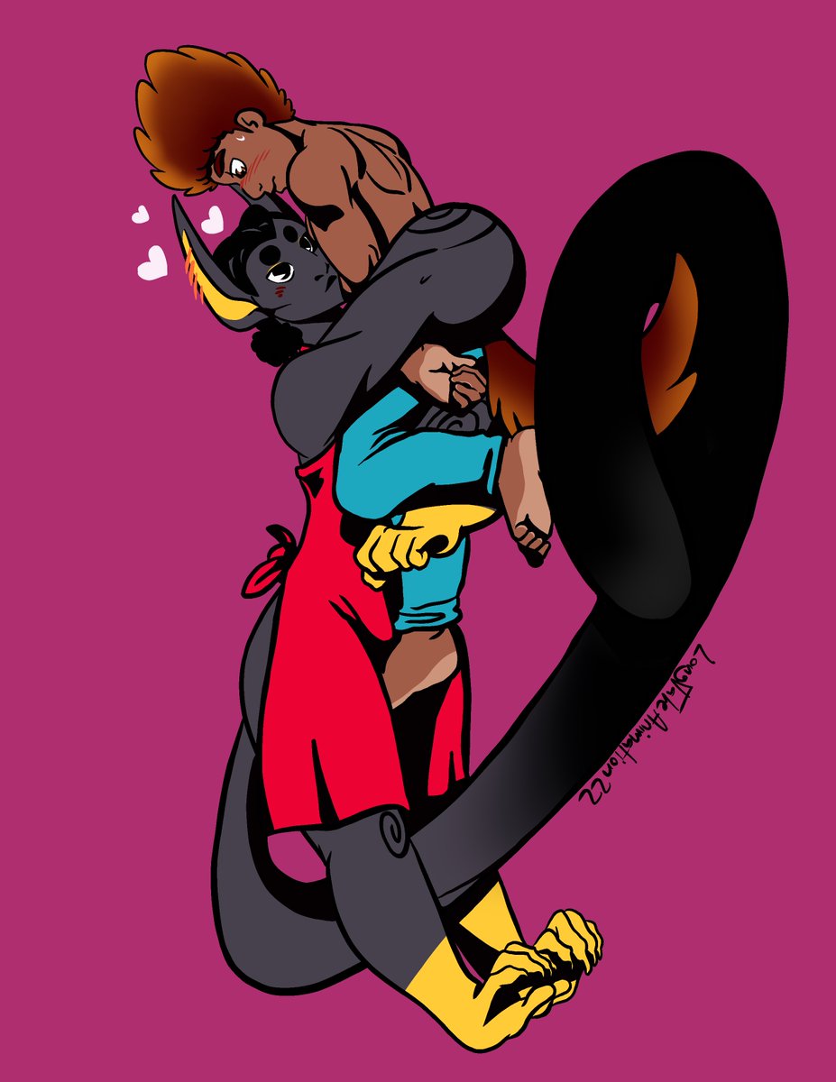 LongTaleAnimate's tweet photo. A Runt Lycan Prince and a Towering Cat Goddess as a couple?!
#Drawingwhileblack #CoupleDynamics #SunandMooncouple https://t.co/Pz19LkmqgM