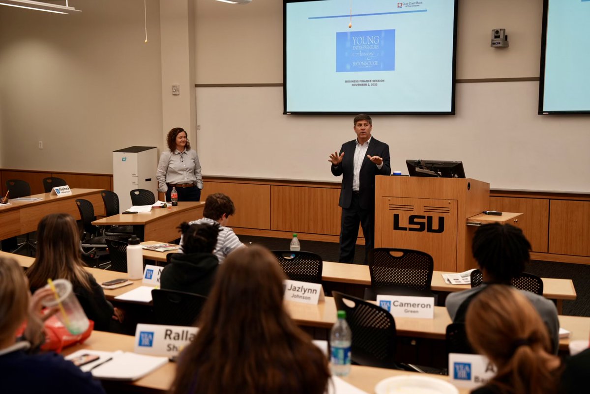 In Week 8, Slade Simons and Jennifer Boggs of @GulfCoastBank spoke with our #StudentCEOs about building a financial plan to launch their businesses.