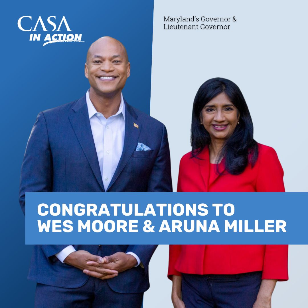 CASAinAction's tweet photo. @iamwesmoore @arunamiller Congratulations 🎉@iamwesmoore and @arunamiller , the new Governor and Lt. Governor of Maryland. This is what happens when the people of #MD are ready for change 🗳️ #yourvotematters #midterms2022 #MDBlue 🇺🇸 https://t.co/Ttyzu1k0gO
