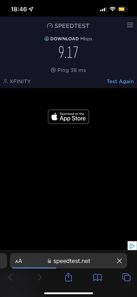 buechler_matt's tweet image. Seriously #xfinity ?!?! Why are you so awful! #xfinitysupport 
I pay for 500 mbps download speed.
Ran 3 tests. First two I’m about 8 feet from the modem/router. The 3rd test I was less than 6 inches away.
