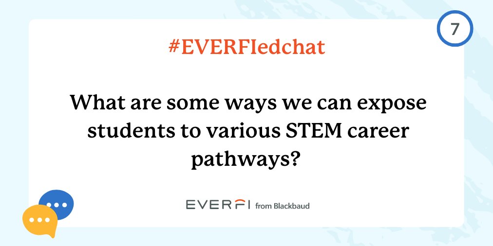 EVERFIK12's tweet photo. Q7: What are some ways we can expose students to various #STEM career pathways?
#EVERFIedchat #STEMed #CareerEd https://t.co/i5WOwTs6Wt